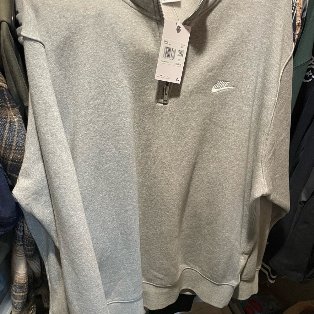 Nike Light Gray Zip-Up Jacket